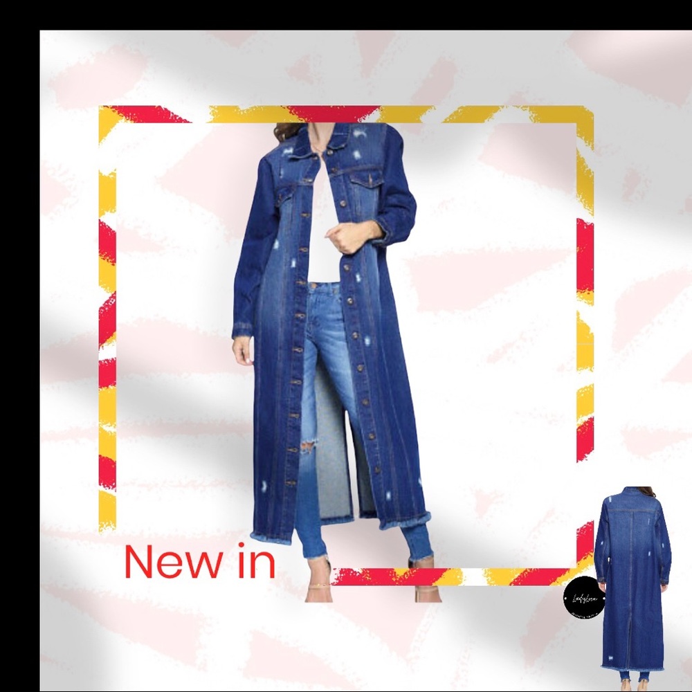 🤩Brand New- Long Denim Jacket🤩
